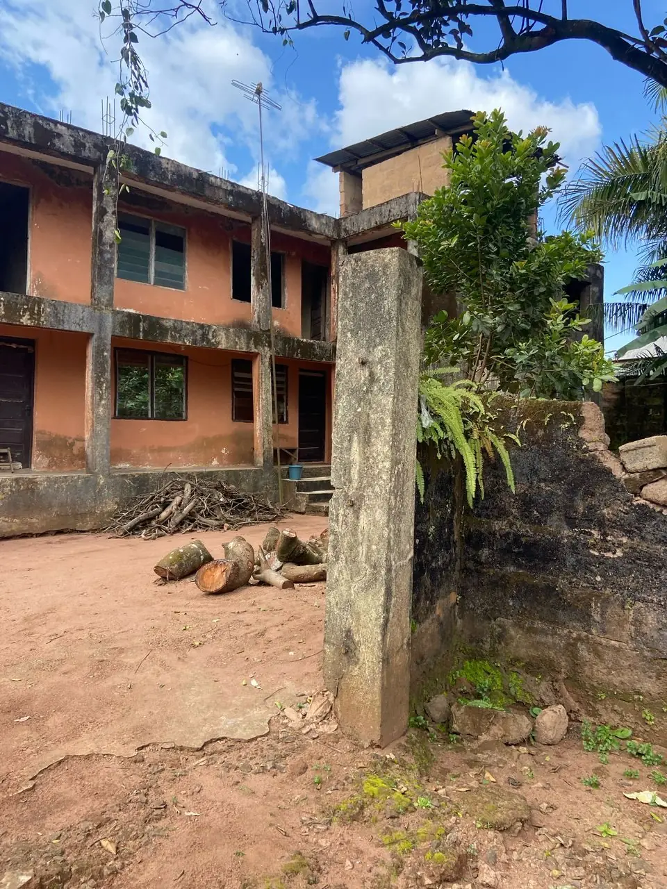 The existing building before works began
